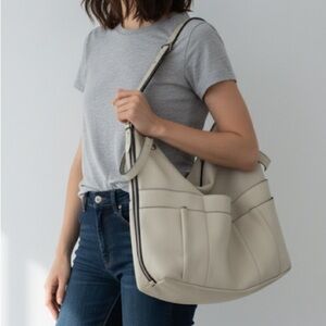 Vintage Marni cream leather large multiway hobo carryall tote satchel bag